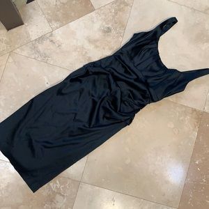 Black sleeveless mini dress